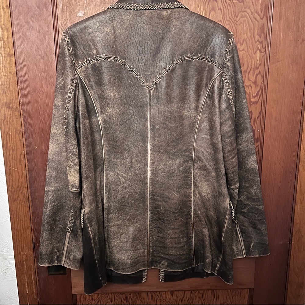Great Creek Brown Leather Jacket - Picture 2 of 6